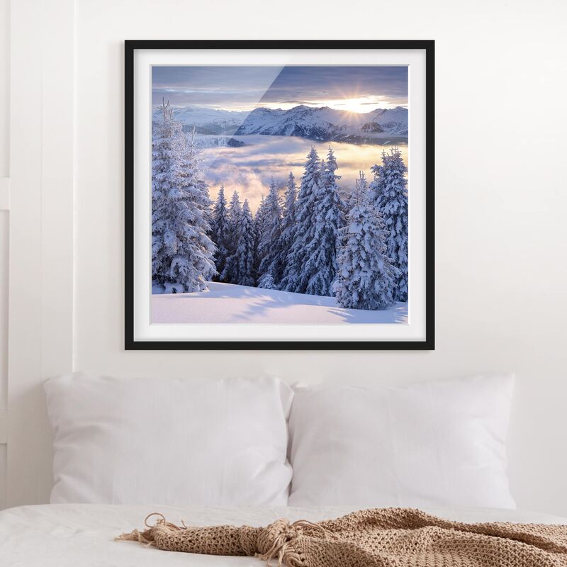 

Póster enmarcado - View Of The Hohen Tauern From Kreuzkogel Austria Dimensión LxA: 30cm x 30cm, Marco: Negro
