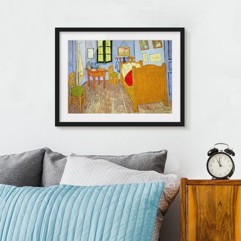 

Póster enmarcado - Vincent Van Gogh - Bedroom In Arles Dimensión LxA: 30cm x 40cm, Marco: Negro