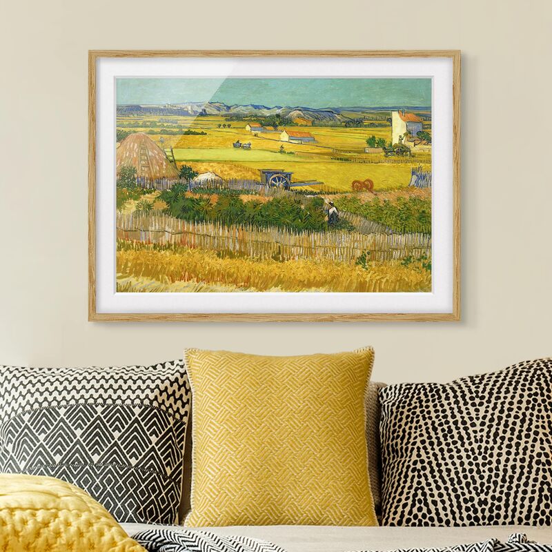 

Póster enmarcado - Vincent Van Gogh - Harvest Dimensión LxA: 40cm x 55cm, Marco: Roble