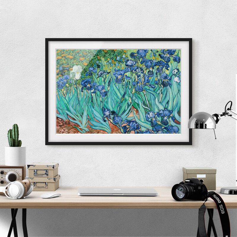 

Póster enmarcado - Vincent Van Gogh - Iris Dimensión LxA: 18cm x 24cm, Marco: Negro