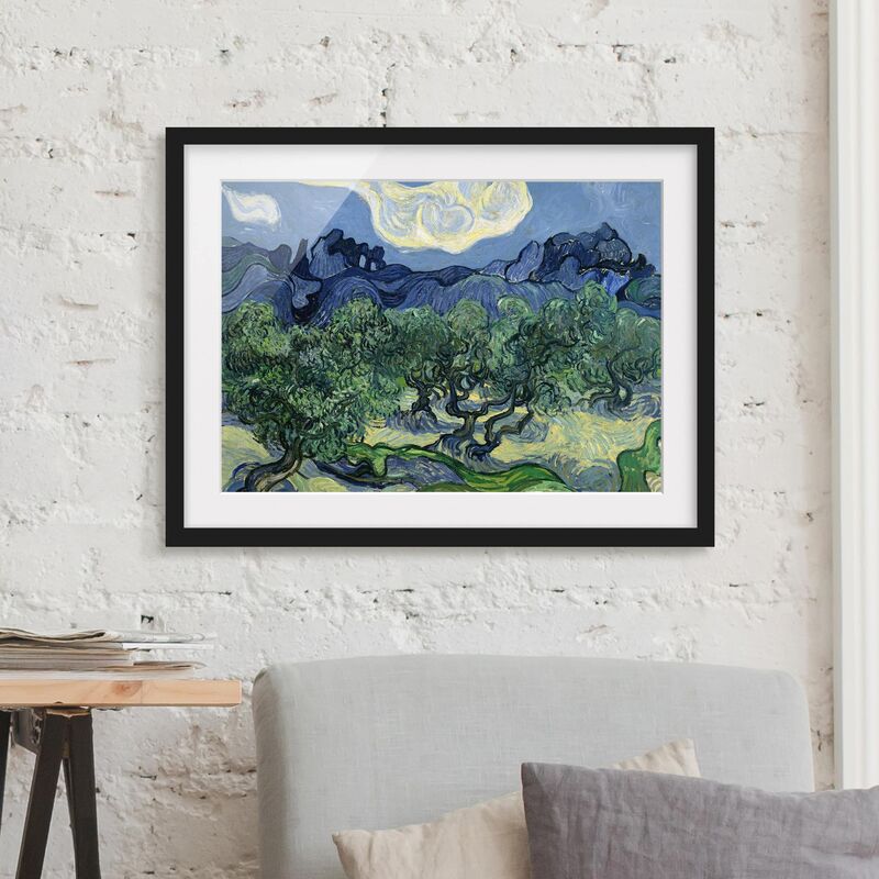 

Póster enmarcado - Vincent Van Gogh - Olive Trees Dimensión LxA: 18cm x 24cm, Marco: Negro