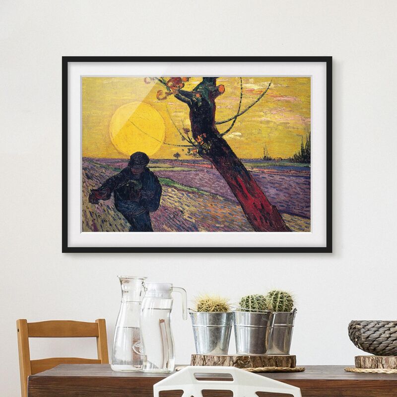 

Póster enmarcado - Vincent Van Gogh - Sower Dimensión LxA: 70cm x 100cm, Marco: Negro