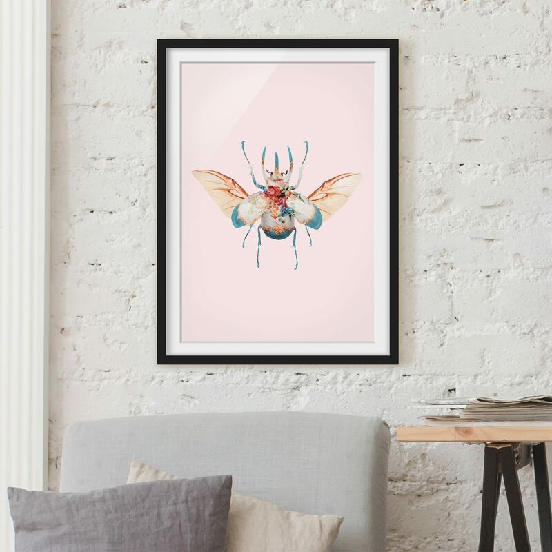 

Póster enmarcado - Vintage Beetle Dimensión LxA: 100cm x 70cm, Marco: Negro