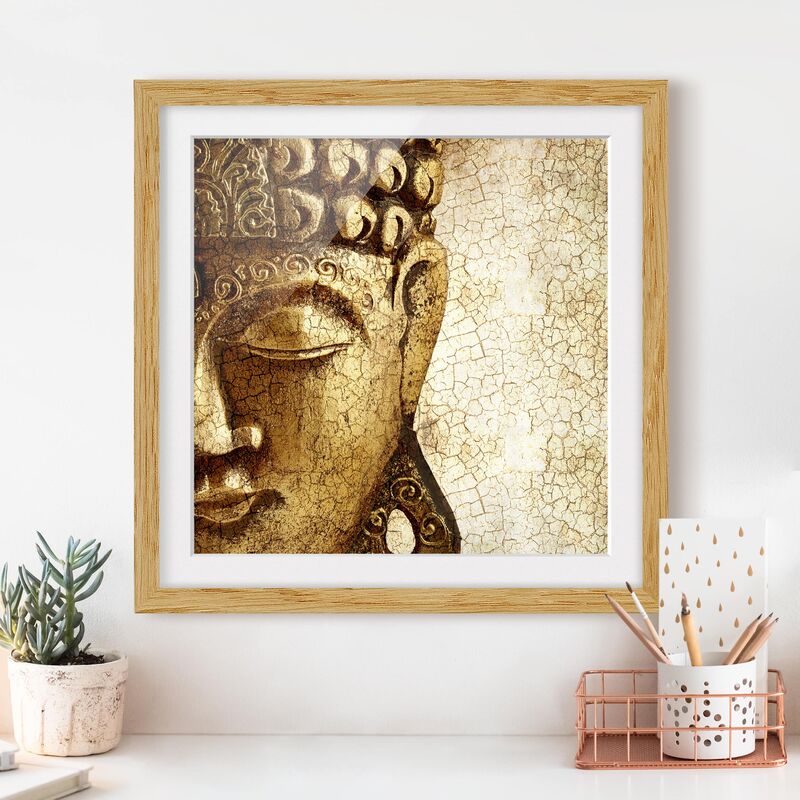 

Póster enmarcado - Vintage Buddha Dimensión LxA: 50cm x 50cm, Marco: Roble