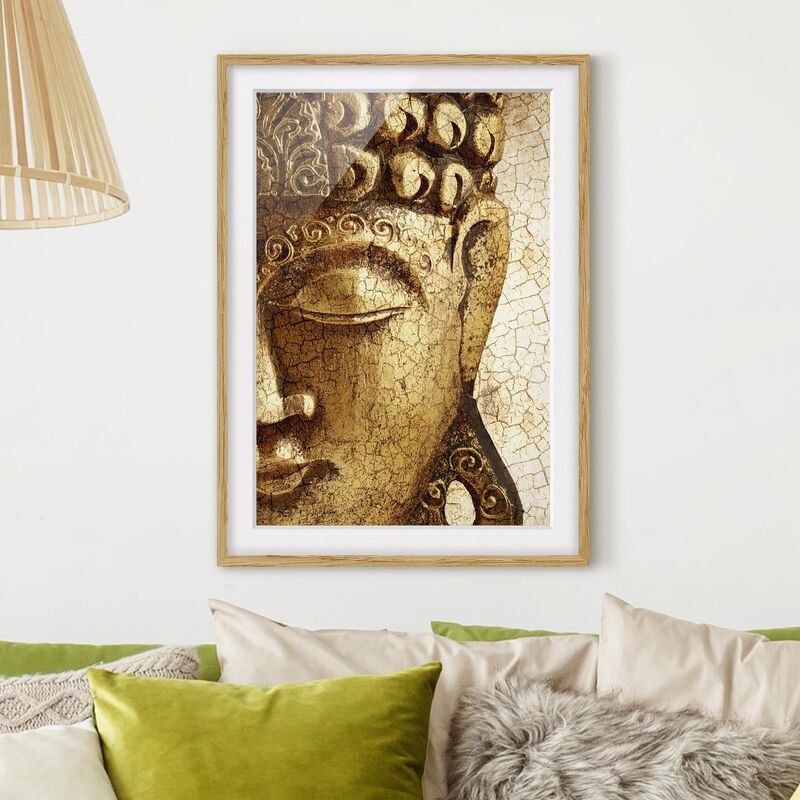 

Póster enmarcado - Vintage Buddha Dimensión LxA: 24cm x 18cm, Marco: Roble