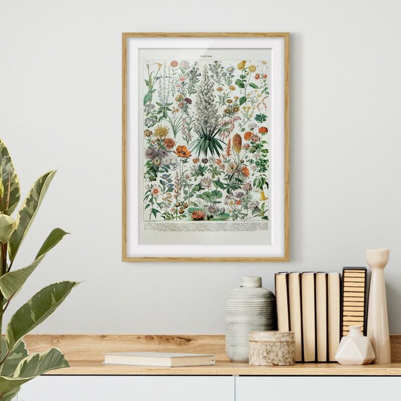 

Póster enmarcado - Vintage Consiglio Flowers I Dimensión LxA: 24cm x 18cm, Marco: Roble