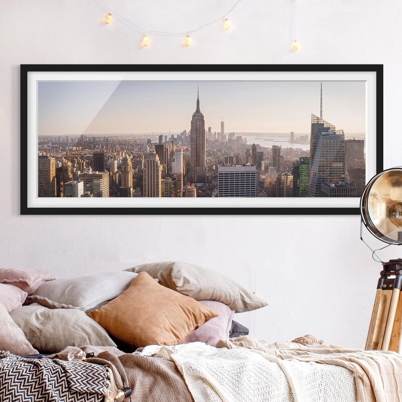 

Póster enmarcado - Vista Dal Top Of The Rock Dimensión LxA: 40cm x 100cm, Marco: Negro