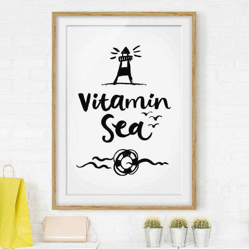 

Póster enmarcado - Vitamin Sea Dimensión LxA: 100cm x 70cm, Marco: Roble