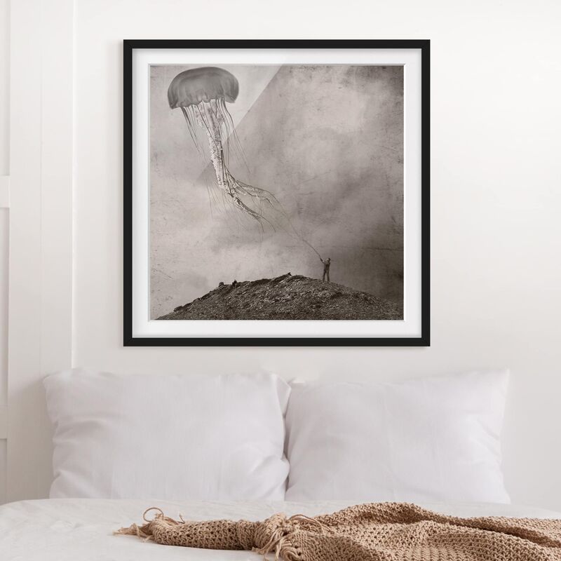 

Póster enmarcado - volante Medusa Dimensión LxA: 50cm x 50cm, Marco: Negro