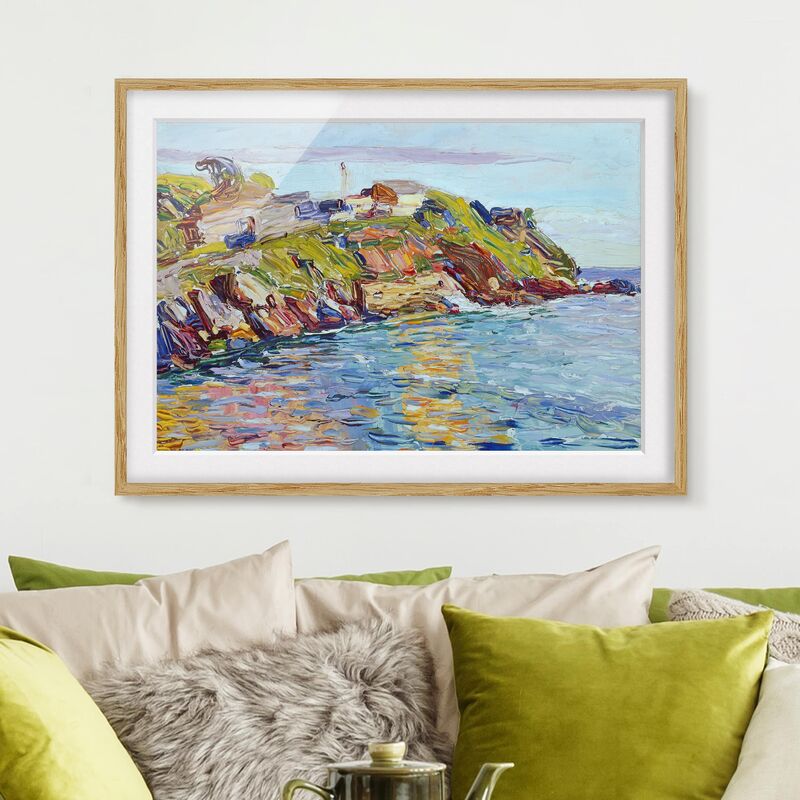 

Póster enmarcado - Wassily Kandinsky - Bay Rapallo Dimensión LxA: 50cm x 70cm, Marco: Roble