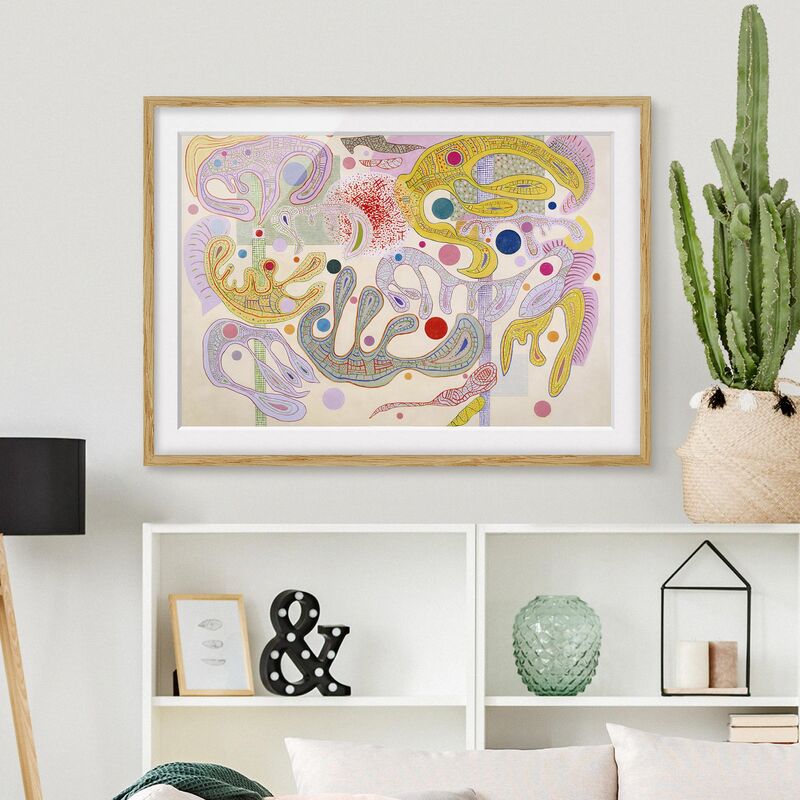 

Póster enmarcado - Wassily Kandinsky - Capricious Forms Dimensión LxA: 40cm x 55cm, Marco: Roble
