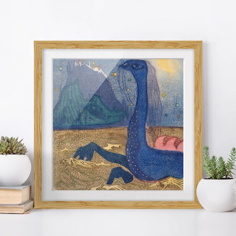 

Póster enmarcado - Wassily Kandinsky - Luna Night Dimensión LxA: 30cm x 30cm, Marco: Roble