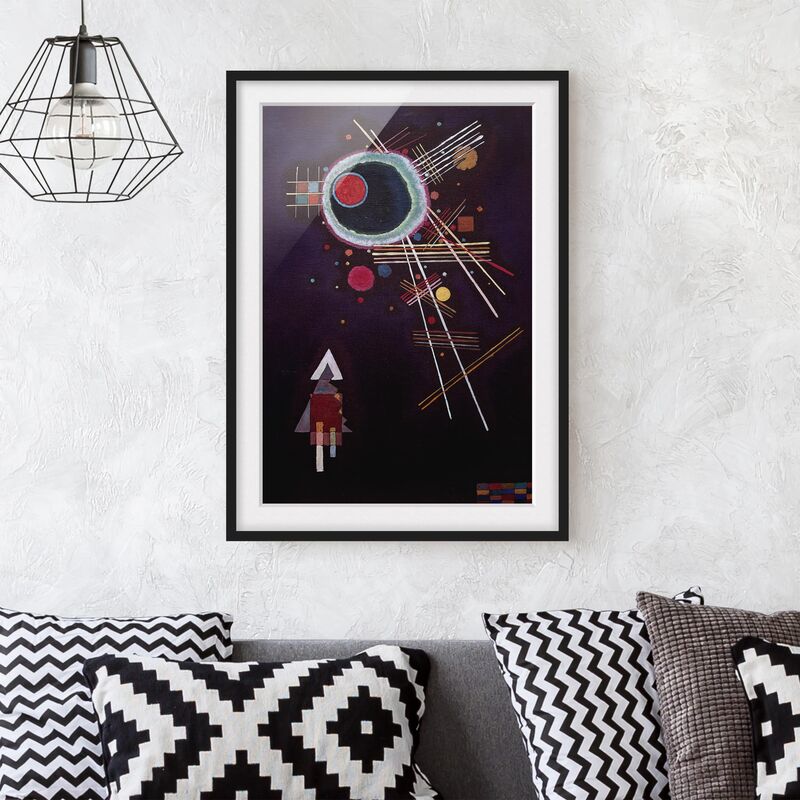 

Póster enmarcado - Wassily Kandinsky - Ray Lines Dimensión LxA: 100cm x 70cm, Marco: Negro