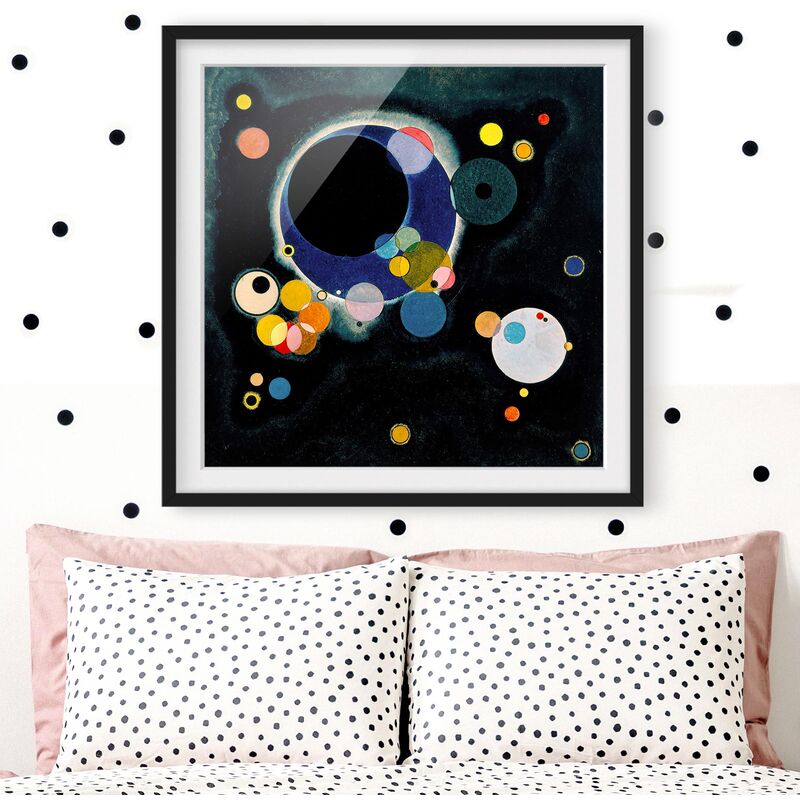 

Póster enmarcado - Wassily Kandinsky - Sketch Circles Dimensión LxA: 70cm x 70cm, Marco: Negro