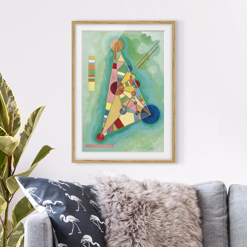 

Póster enmarcado - Wassily Kandinsky - Variegation In The Triangle Dimensión LxA: 70cm x 50cm, Marco: Roble