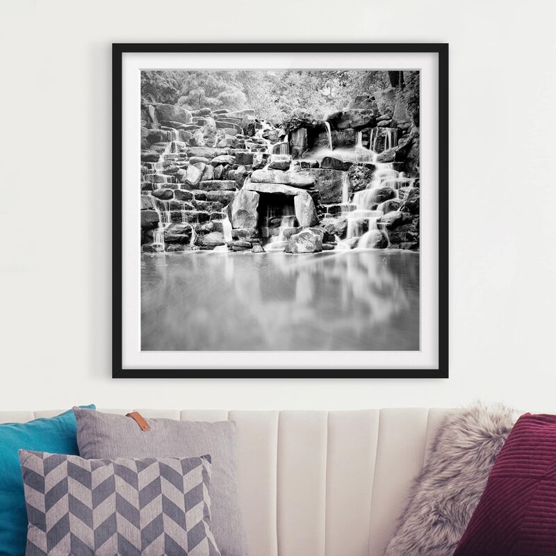 

Póster enmarcado - Waterfall II Dimensión LxA: 70cm x 70cm, Marco: Negro