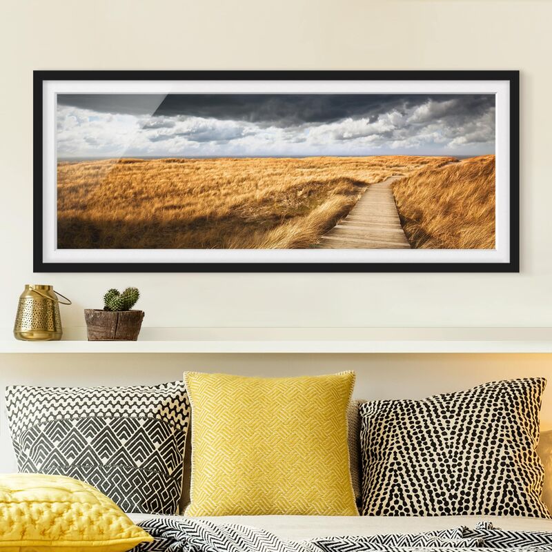 

Póster enmarcado - Way Nelle Dune Dimensión LxA: 30cm x 75cm, Marco: Negro