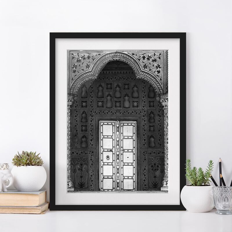 

Póster enmarcado - White Door Dimensión LxA: 55cm x 40cm, Marco: Negro