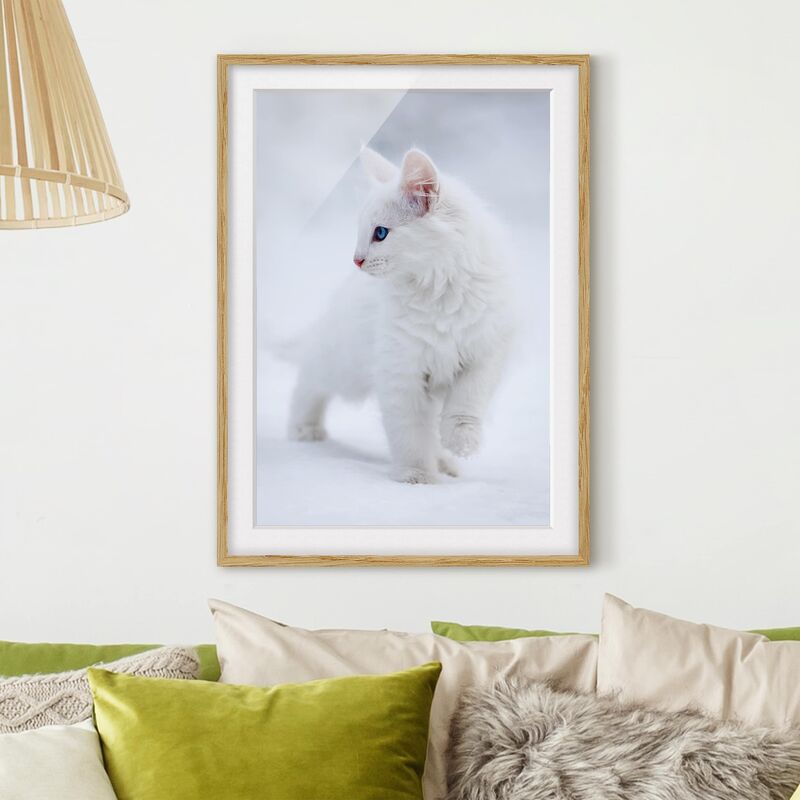 

Póster enmarcado - White As Snow Dimensión LxA: 24cm x 18cm, Marco: Roble