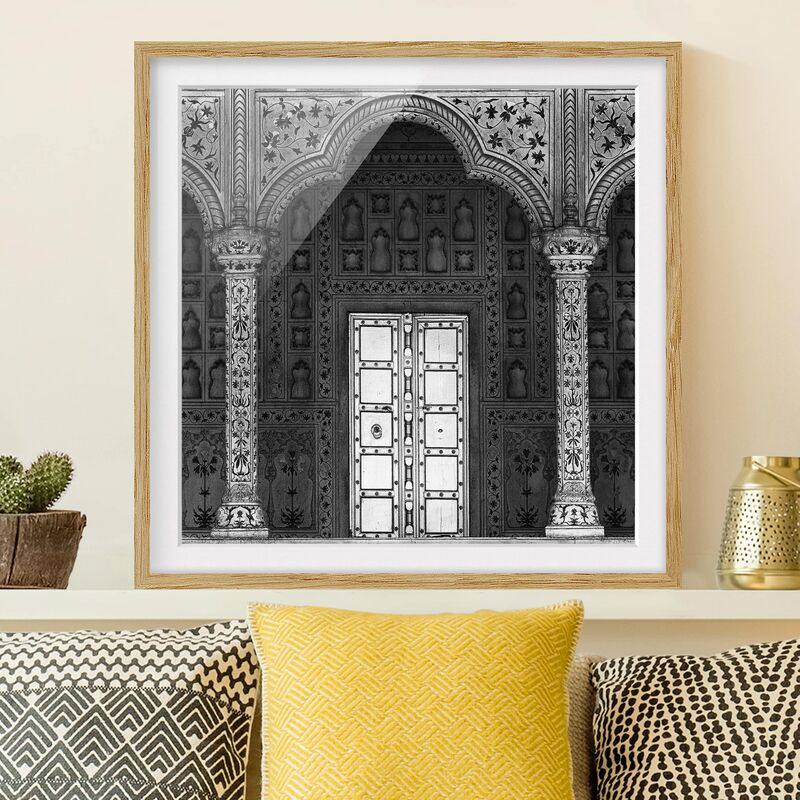 

Póster enmarcado - White Door Dimensión LxA: 20cm x 20cm, Marco: Roble