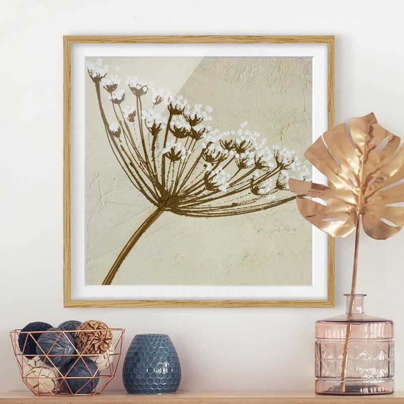 

Póster enmarcado - Wildflower Dimensión LxA: 20cm x 20cm, Marco: Roble