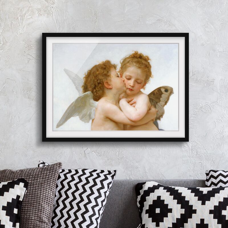 

Póster enmarcado - William Adolphe Bouguereau - Il primo Bacio Dimensión LxA: 40cm x 55cm, Marco: Negro