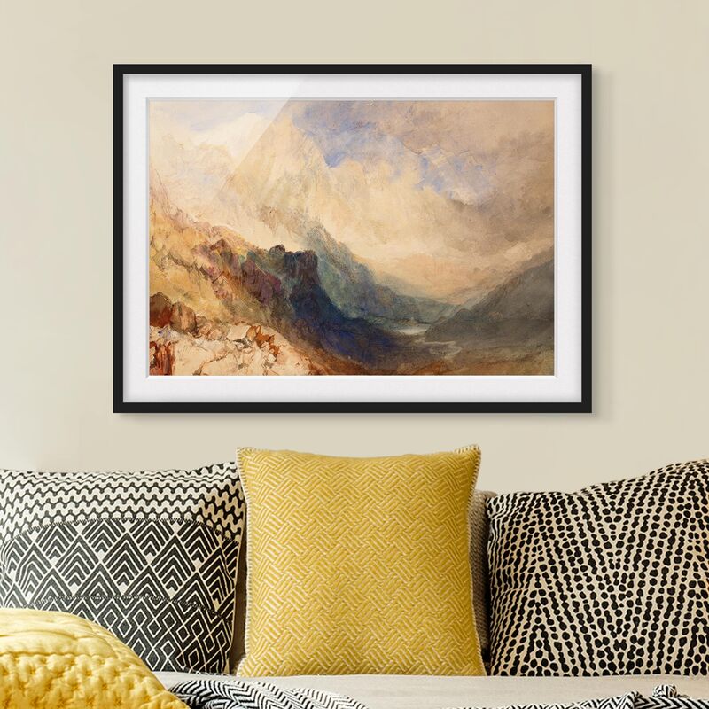 

Póster enmarcado - William Turner - Aosta Valley Dimensión LxA: 30cm x 40cm, Marco: Negro