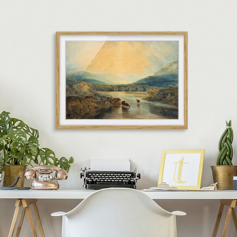 

Póster enmarcado - William Turner - Clearing Up Dimensión LxA: 50cm x 70cm, Marco: Roble