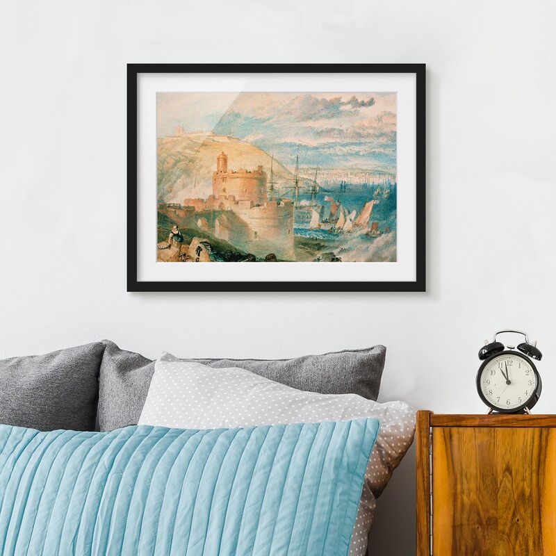 

Póster enmarcado - William Turner - Falmouth Dimensión LxA: 70cm x 100cm, Marco: Negro