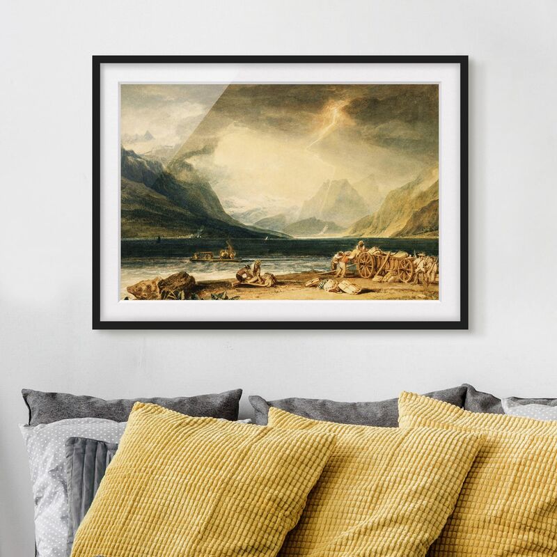 

Póster enmarcado - William Turner - Lake Thun Dimensión LxA: 50cm x 70cm, Marco: Negro