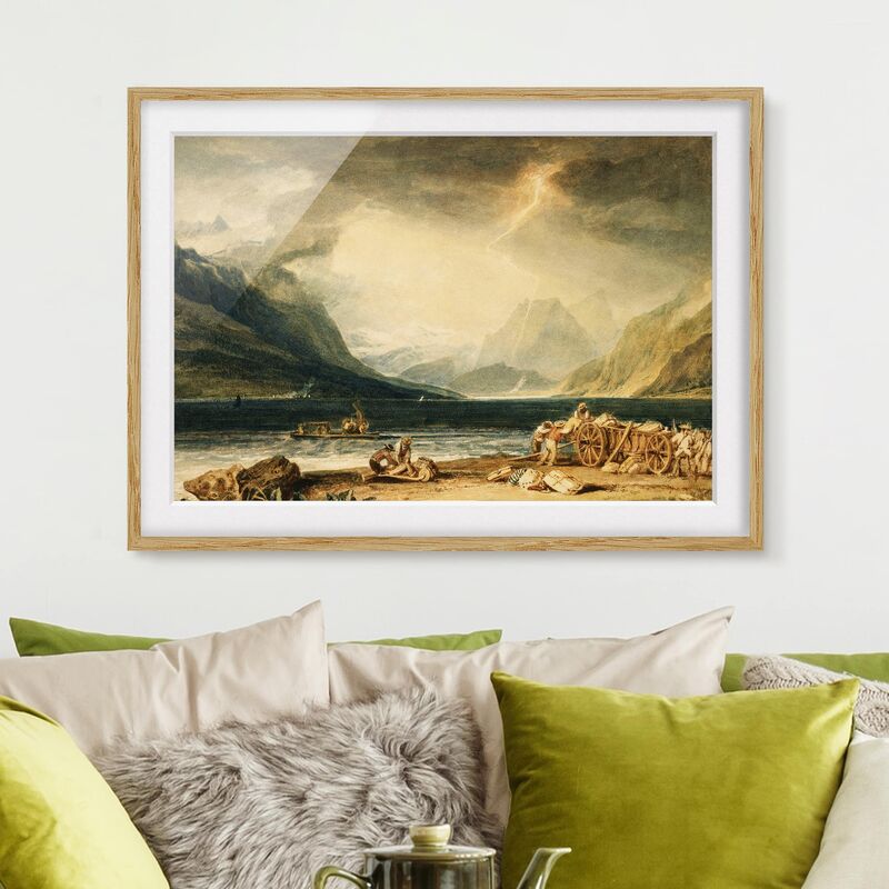 

Póster enmarcado - William Turner - Lake Thun Dimensión LxA: 50cm x 70cm, Marco: Roble