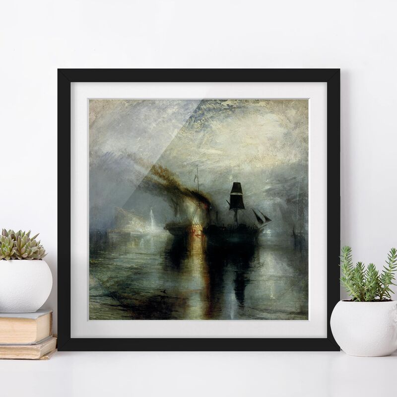 

Póster enmarcado - William Turner - Peace Dimensión LxA: 70cm x 70cm, Marco: Negro