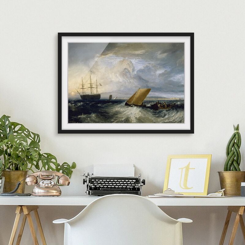 

Póster enmarcado - William Turner - Sheerness Dimensión LxA: 50cm x 70cm, Marco: Negro