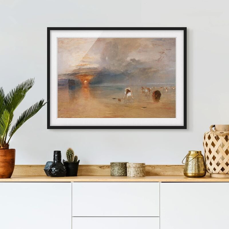

Póster enmarcado - William Turner - The Beach At Calais Dimensión LxA: 40cm x 55cm, Marco: Negro