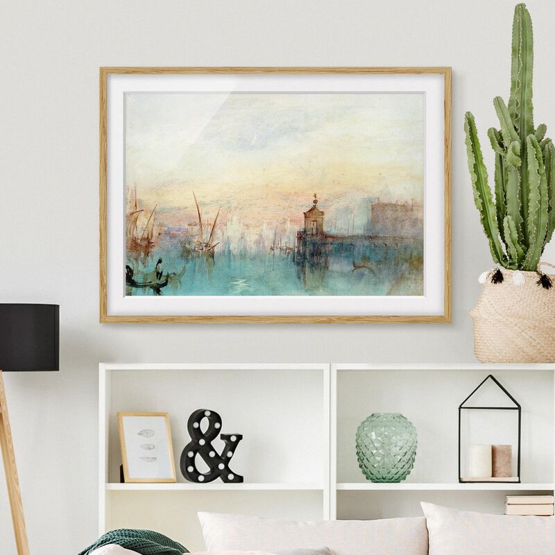 

Póster enmarcado - William Turner - Venice With Moon Dimensión LxA: 18cm x 24cm, Marco: Roble