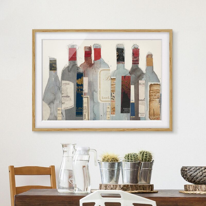 

Póster enmarcado - Wine & Spirits I Dimensión LxA: 40cm x 55cm, Marco: Roble