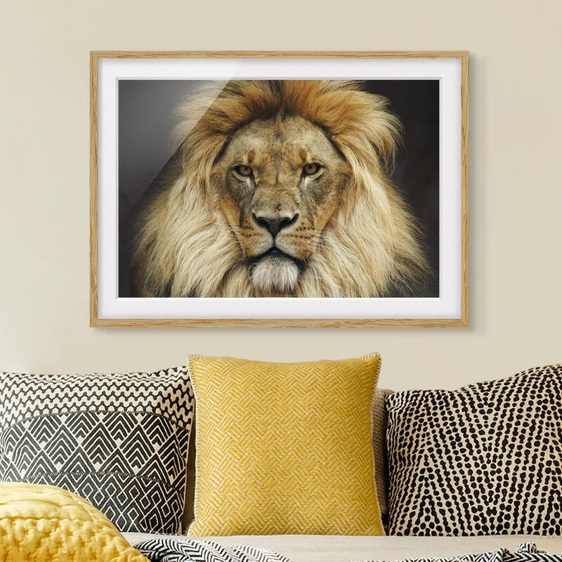

Póster enmarcado - Wisdom Of Lion Dimensión LxA: 30cm x 40cm, Marco: Roble