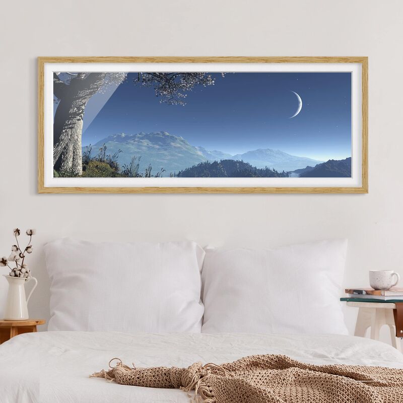 

Póster enmarcado - Winter Fairytale Dimensión LxA: 40cm x 100cm, Marco: Roble