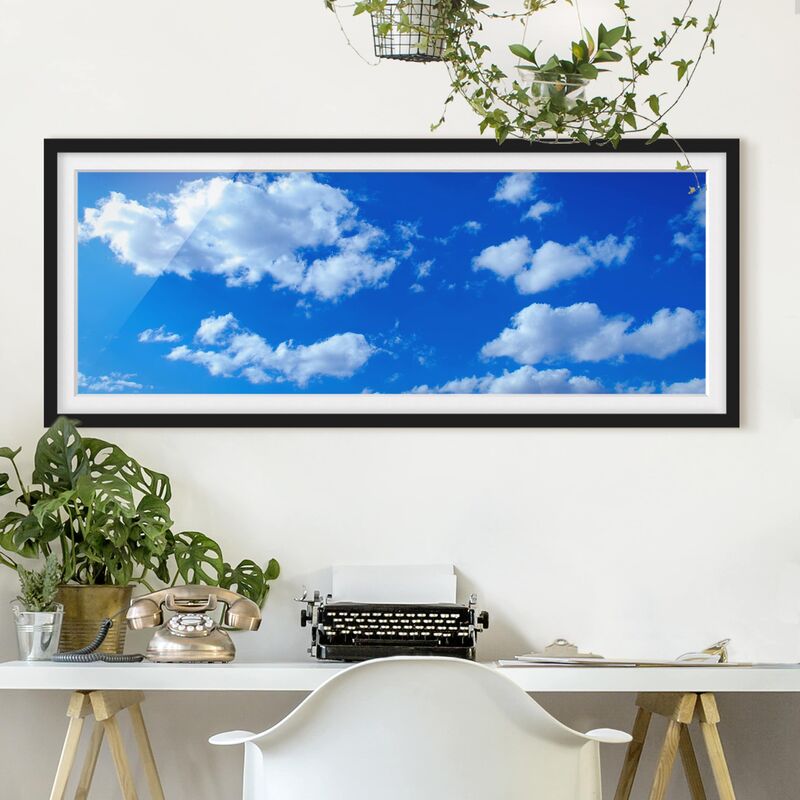 

Póster enmarcado - Wolkenhimmel Dimensión LxA: 40cm x 100cm, Marco: Negro