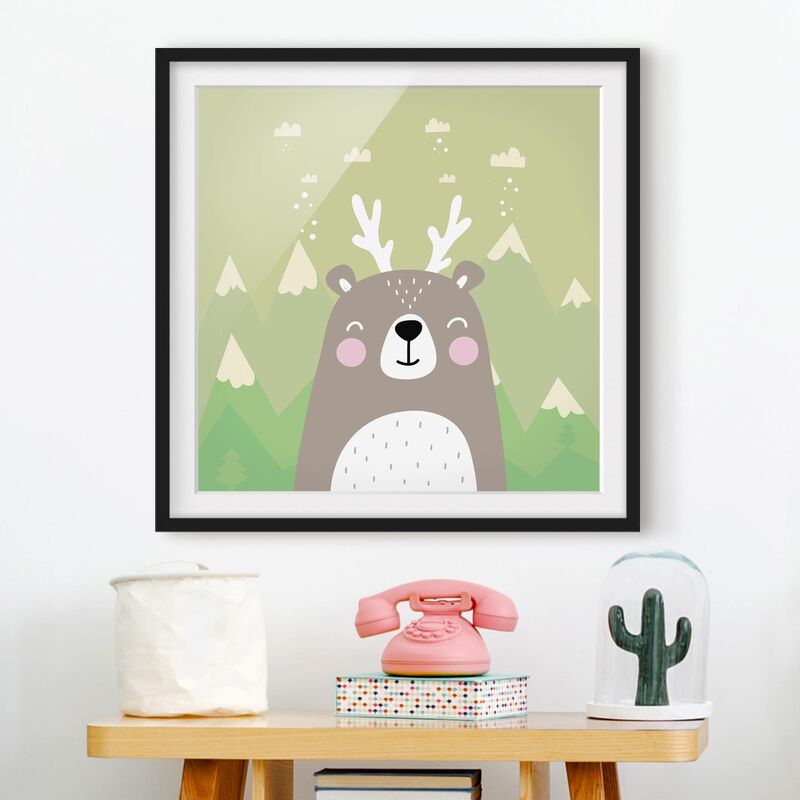 

Póster enmarcado - Wolpertinger Bears Dimensión LxA: 50cm x 50cm, Marco: Negro