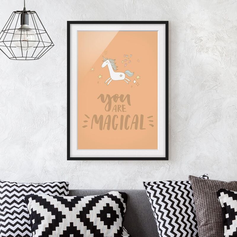 

Póster enmarcado - You Are Magical Unicorn Dimensión LxA: 40cm x 30cm, Marco: Negro