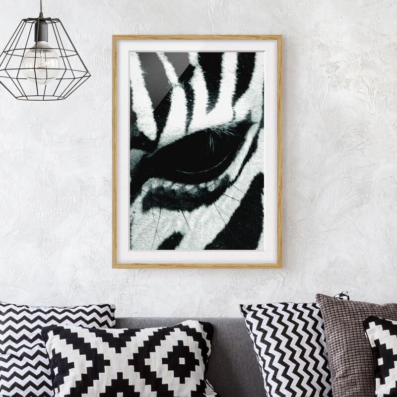 

Póster enmarcado - Zebra Crossing No.4 Dimensión LxA: 24cm x 18cm, Marco: Roble