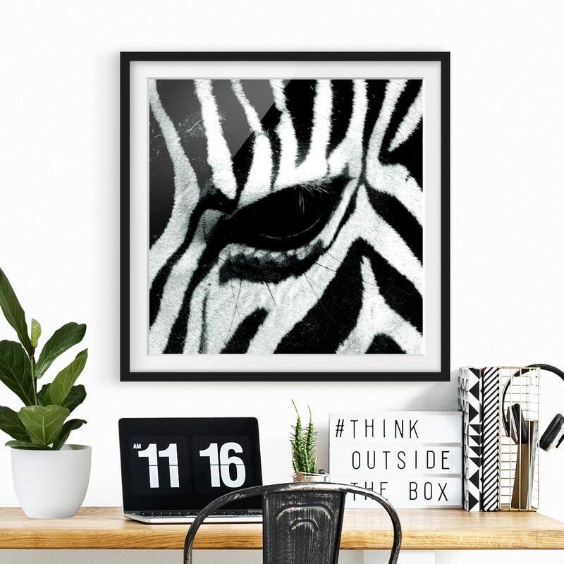 

Póster enmarcado - Zebra Crossing No.4 Dimensión LxA: 20cm x 20cm, Marco: Negro