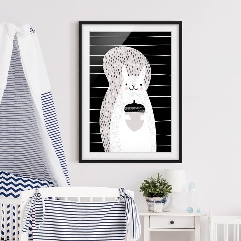 

Póster enmarcado - Zoo Con I Modelli - Scoiattolo Dimensión LxA: 40cm x 30cm, Marco: Negro