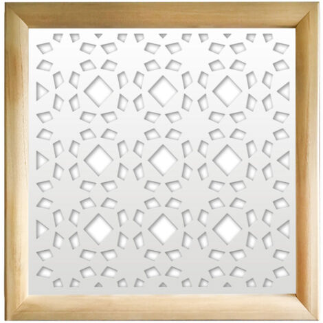 PSYCHEDELIC - Moduli Decorativi in Legno e PVC - Misura: 48x48 cm - Colore: bianco
