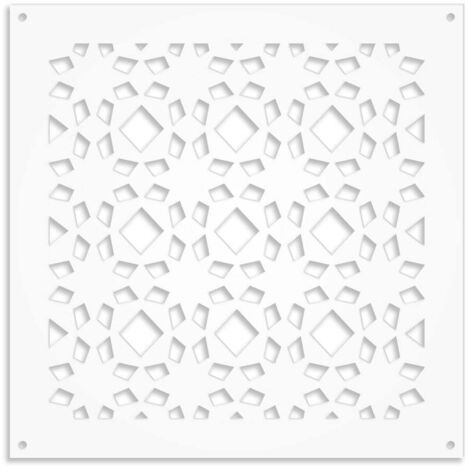 PSYCHEDELIC- Pannello in PVC traforato - Parasole - Colore: bianco - Misura: 48x48 cm