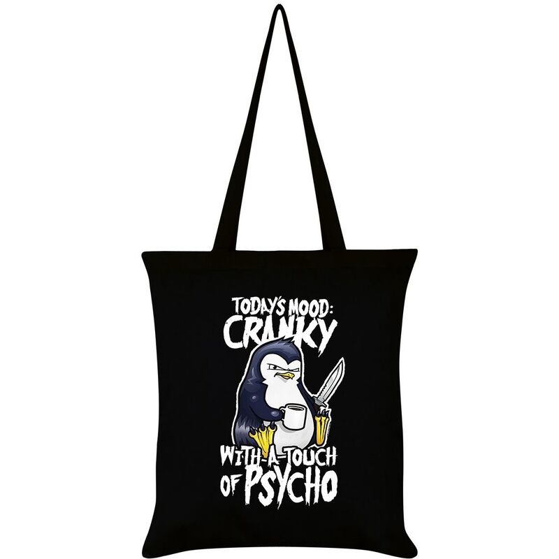Today´s Mood: Cranky Tote Bag (One Size) (Black) - Black - Psycho Penguin