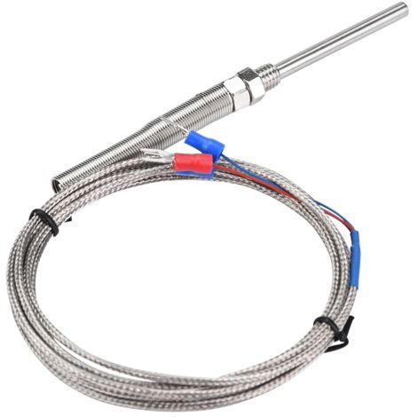 PT100 Platin-Widerstandsthermometerdraht, M8-Gewinde, 50 mm Sonde, 0-400 °C (2 m)