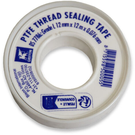 PTFE-Gewindeband 12x12x0.076 weiß