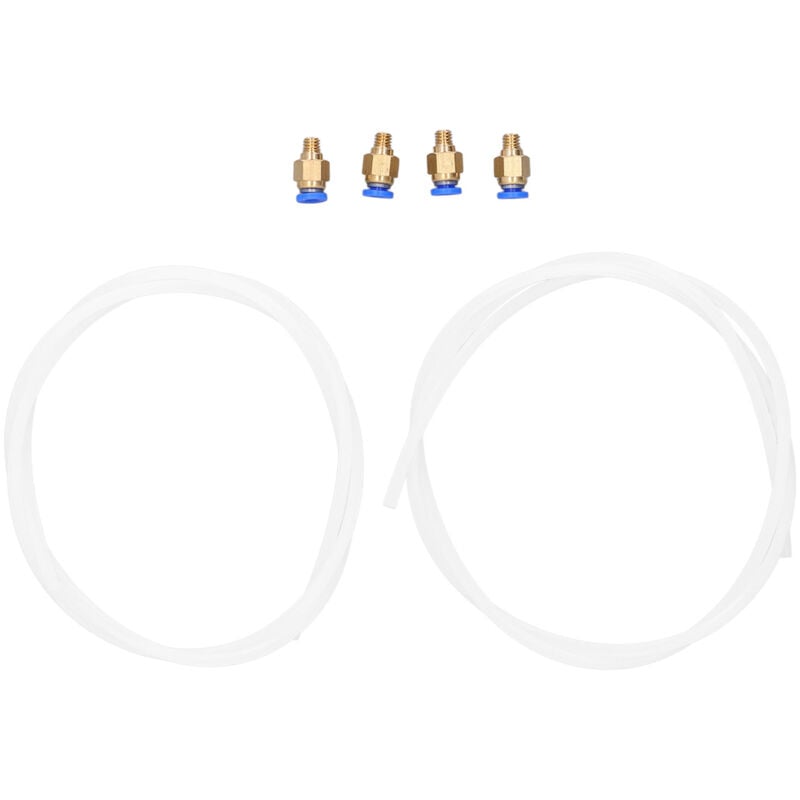 Image of PTFE-Pneumatikschlauch-Set mit geradem PC4-M6-Messing-Pneumatikverbinder für 3D-Drucker